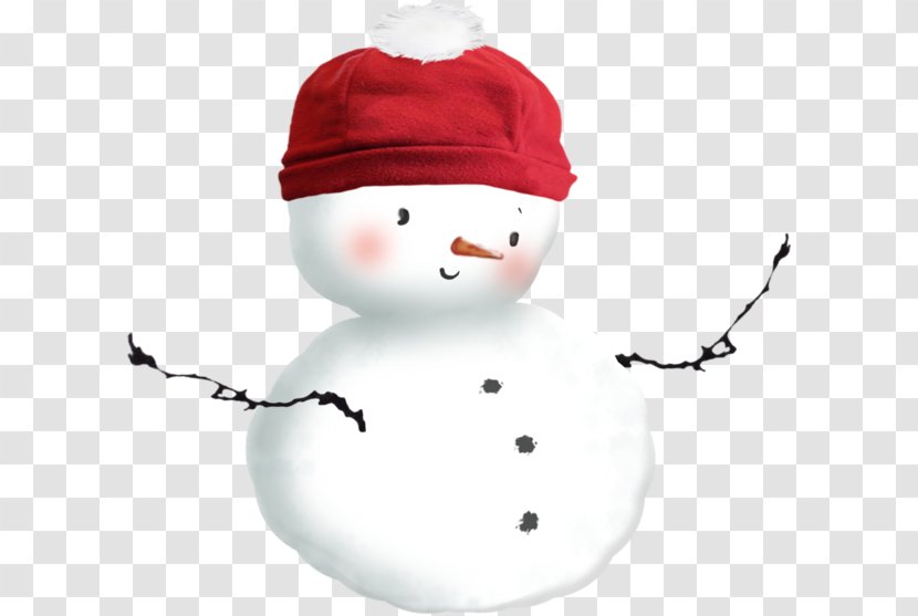 Snowman Christmas - Red Hat Linux - Wearing White Cartoon Transparent PNG