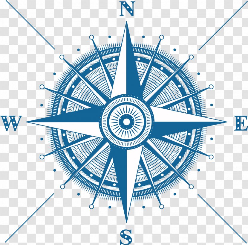 Rim Circle Graphic Design Area - Spoke - Blue Compass Vector Transparent PNG