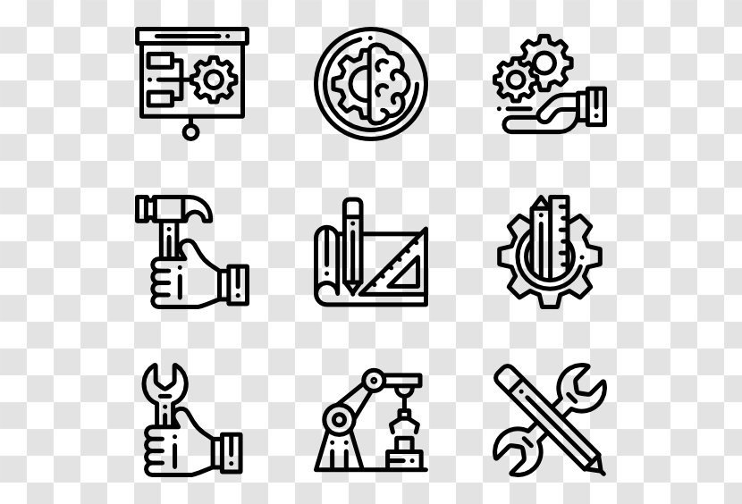 Icon Design Desktop Wallpaper Clip Art - Black - Enginerring Transparent PNG