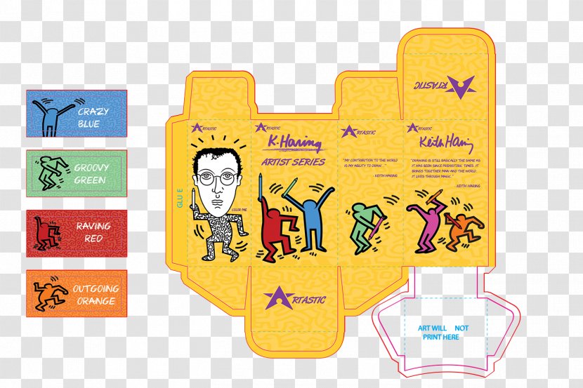 Packaging And Labeling Artist Graphic Design Painting Illustrator - Keith Haring Artwork Transparent PNG