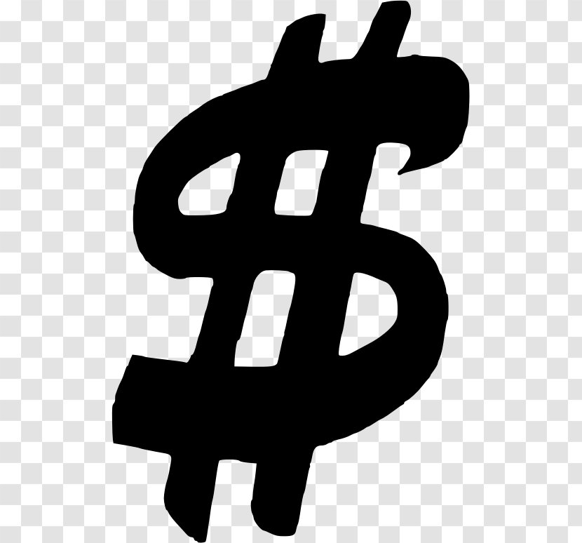 United States Dollar Sign Money - Black And White Transparent PNG