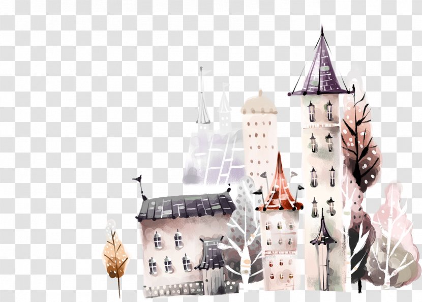 Winter Poster Snowflake - Building - Village Transparent PNG