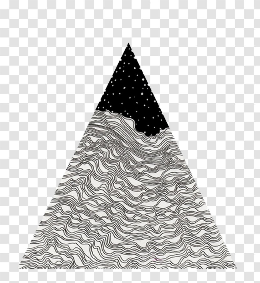 Black And White Triangle - Line Transparent PNG