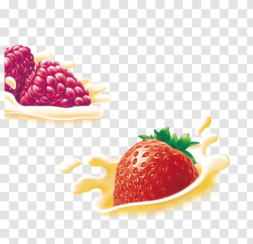 Strawberry Aedmaasikas Milk Auglis - Fruit - Cranberry Transparent PNG