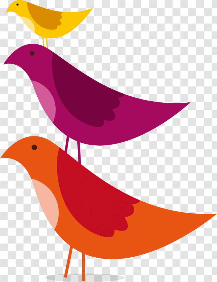 Bird Clip Art - Family - Birds Abstract Color Pattern Transparent PNG