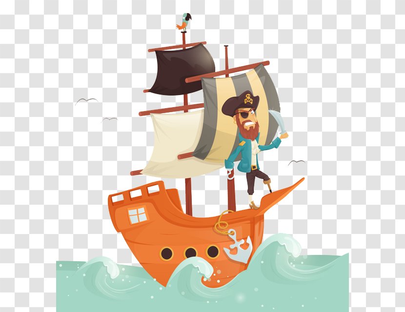 Visual Arts Drawing Illustrator Illustration - Character - Games With Wind Pirate Ship Transparent PNG