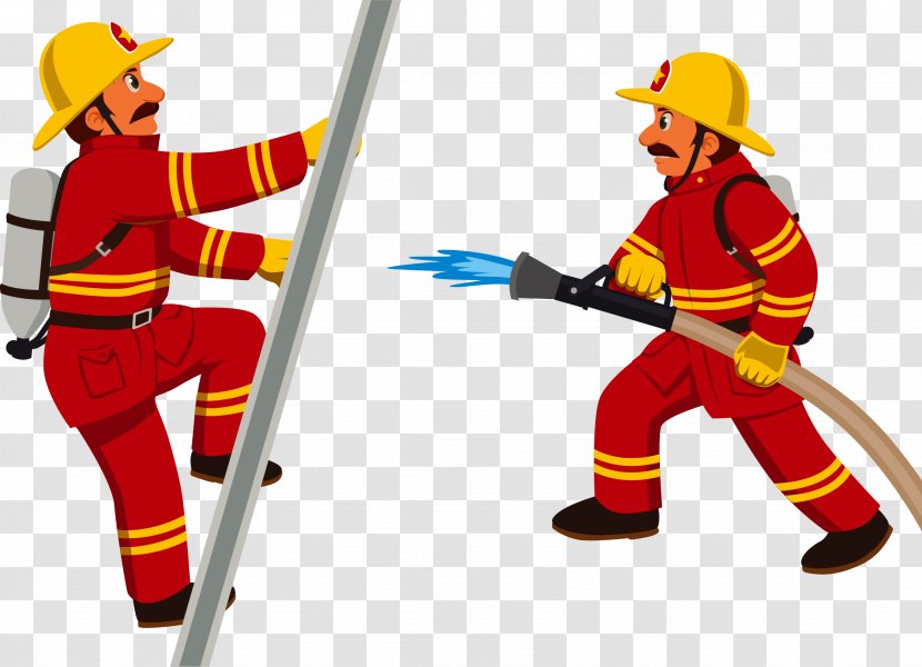 Firefighter Cartoon Fire Department Clip Art - Rescue - Firemen Transparent PNG