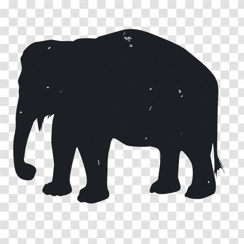 African Elephant Silhouette Indian Animal - Wildlife - Silhouettes Transparent PNG