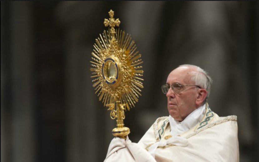 Jesus Monstrance Blessed Sacrament Eucharistic Adoration - Pope Francis Transparent PNG