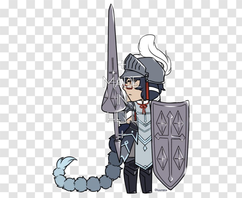 Sword Knight Cartoon Spear - Silhouette Transparent PNG