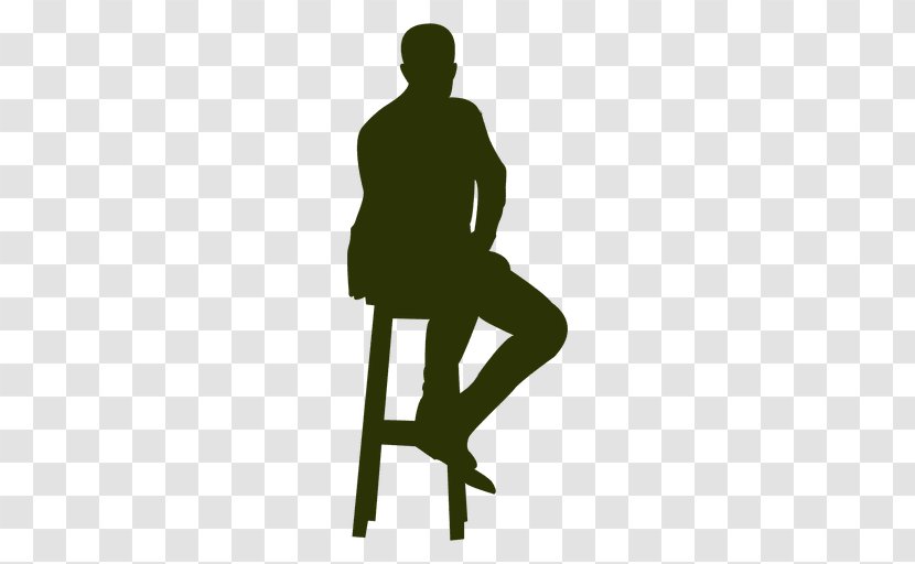 Eames Lounge Chair Silhouette Sitting - Human Behavior - Man Transparent PNG