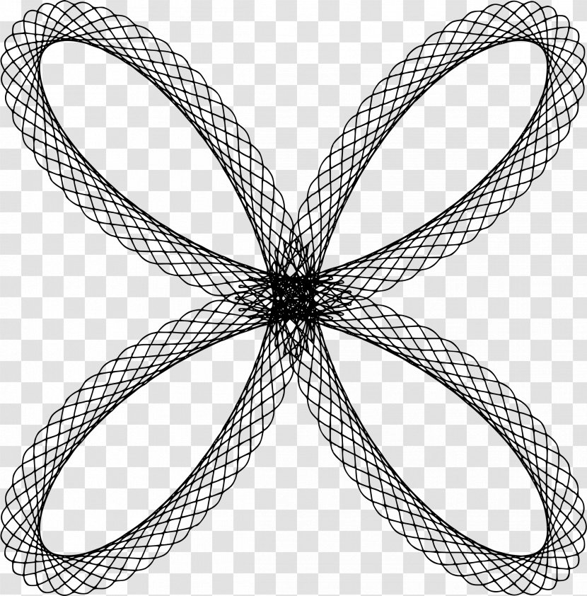 Circle Hypotrochoid Polar Coordinate System Line - Starfish Transparent PNG