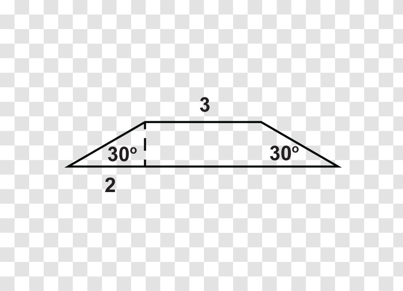 Trapezoid Triangle Area Perimeter Quadrilateral - Formula Transparent PNG