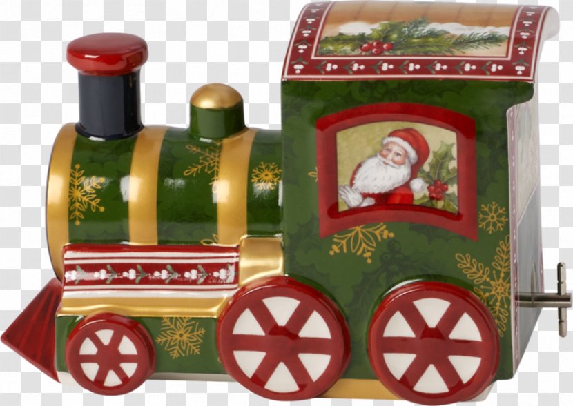 Santa Claus Nostalgic Melody North Pole Express Porcelain Musical Ornament 13cm Villeroy & Boch And Sleigh 4 In Christmas Day - 90s Toys Nostalgia Transparent PNG