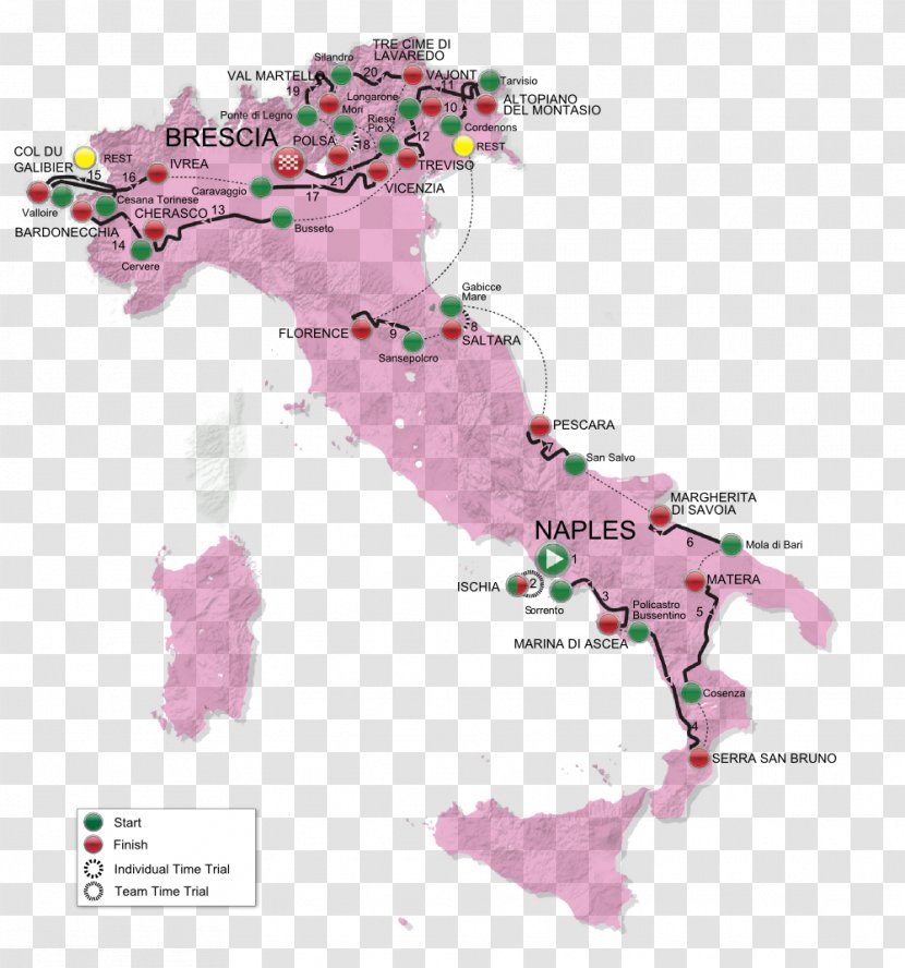 Regions Of Italy Map Clip Art - Royaltyfree Transparent PNG
