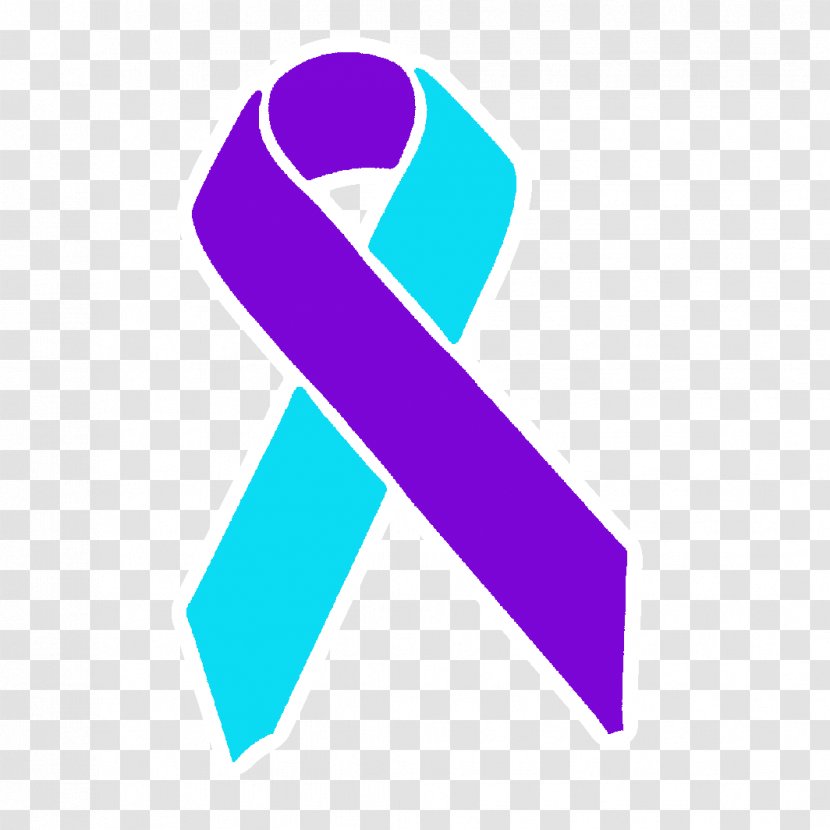 Awareness Ribbon Black Blue Purple - Slouch Ornament Transparent PNG