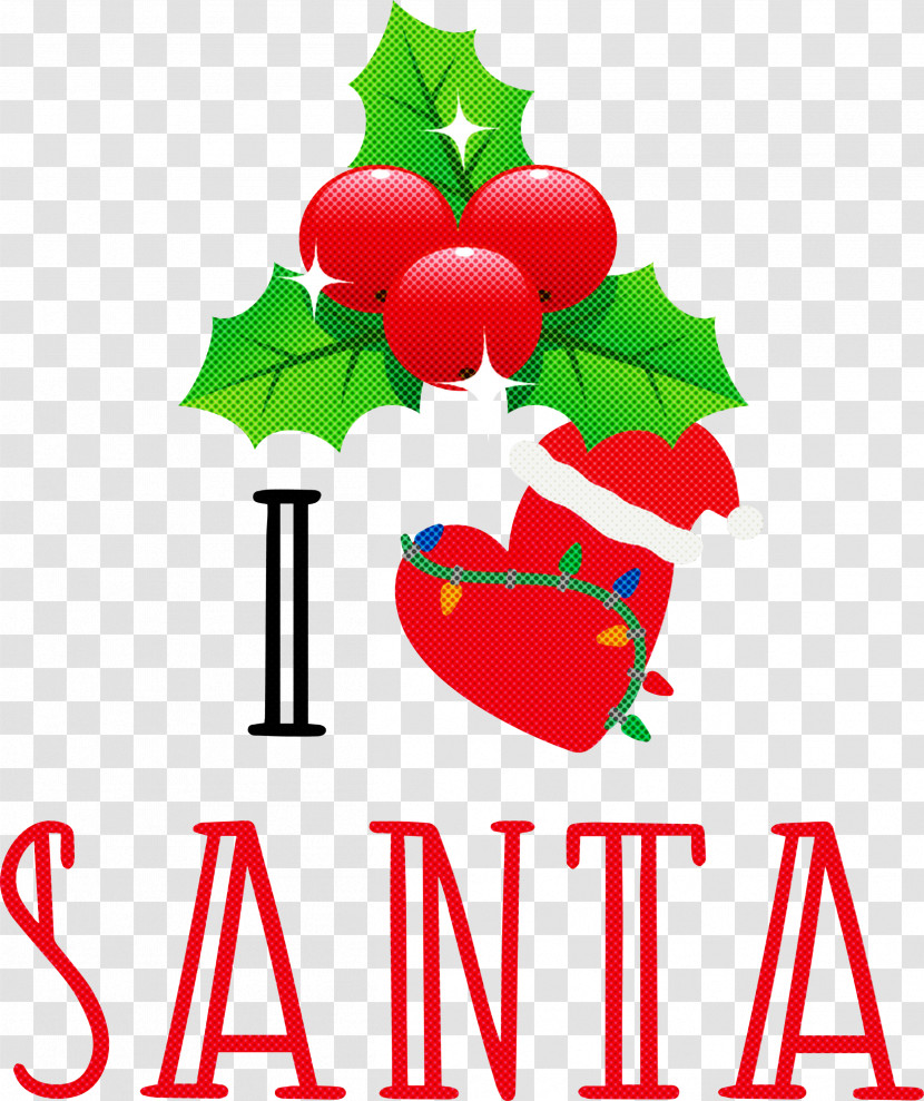 I Love Santa Santa Christmas Transparent PNG