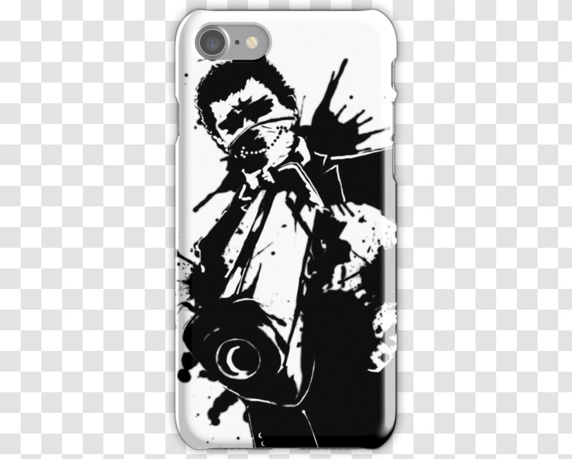 Mobile Phone Accessories White Character Phones Font - Black And - Man With Gun Transparent PNG