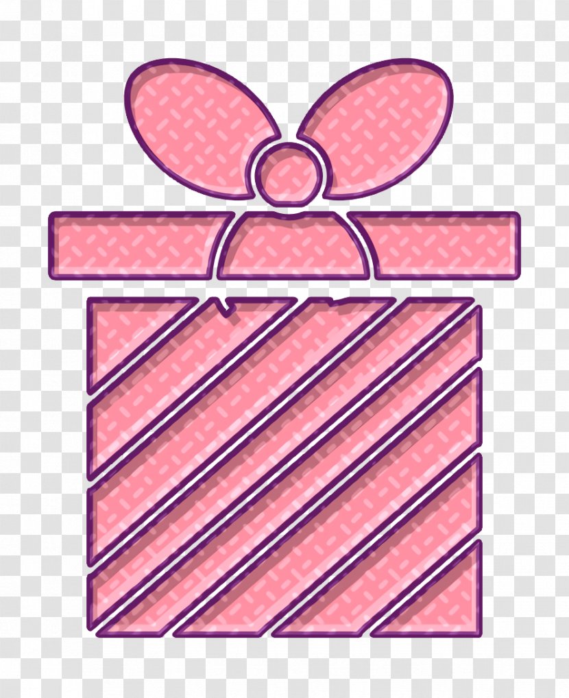 Christmas Icon Gift Giftbox - Paper - Peach Transparent PNG