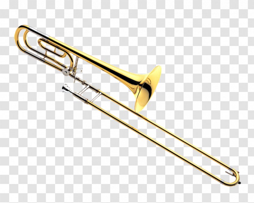 Types Of Trombone Musical Instruments Trumpet Brass - Heart Transparent PNG