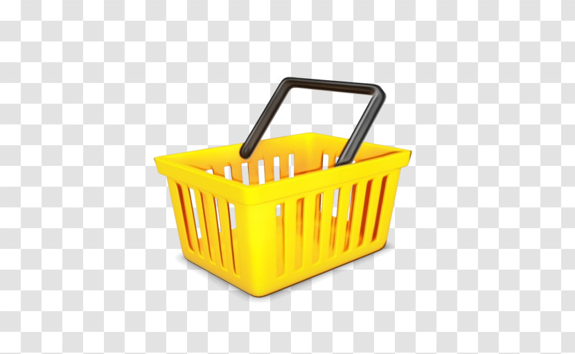 Yellow Storage Basket Basket Plastic Vehicle Transparent PNG