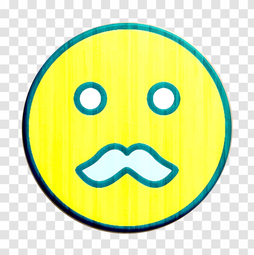 Emoticon Face Icon Moustache - Green - Smiley Head Transparent PNG