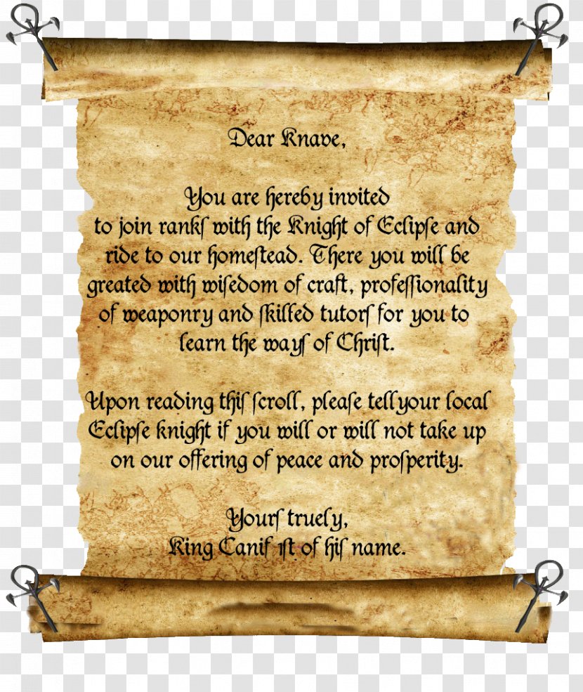 Scroll Paper - Information - Life Is Feudal Mmo Transparent PNG