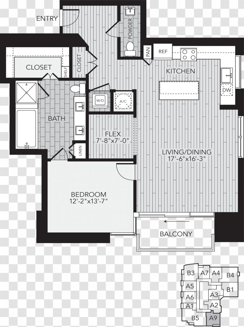 Floor Plan Aris Market Square Apartments House Renting - Texas Transparent PNG