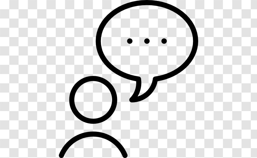 Speech Balloon - Black - Speaking Transparent PNG