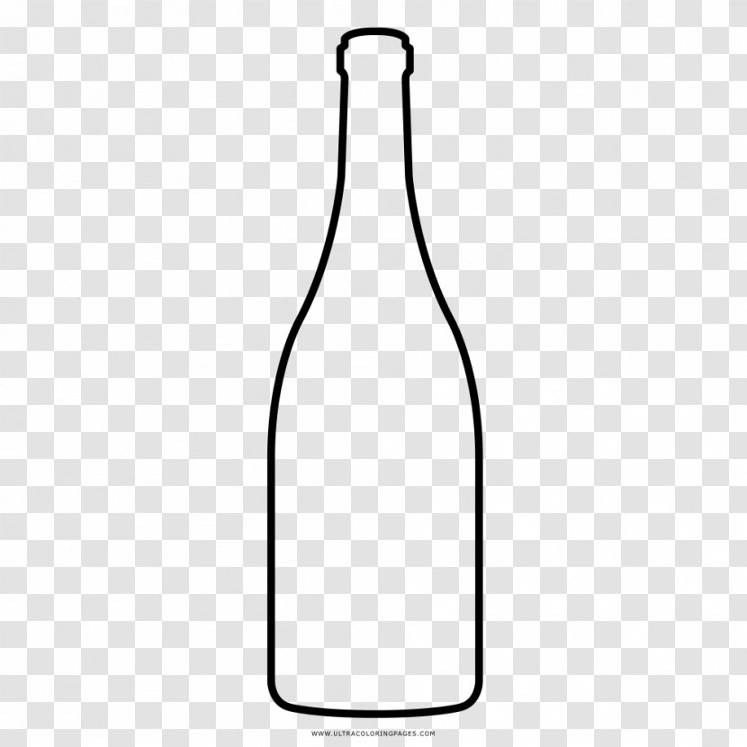 Glass Bottle Beer Water Bottles - Line Art Transparent PNG