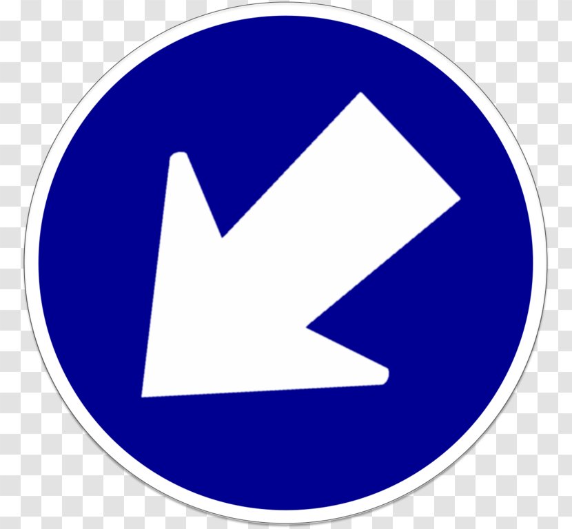 Traffic Signs Arrow - Logo - Electric Blue Transparent PNG