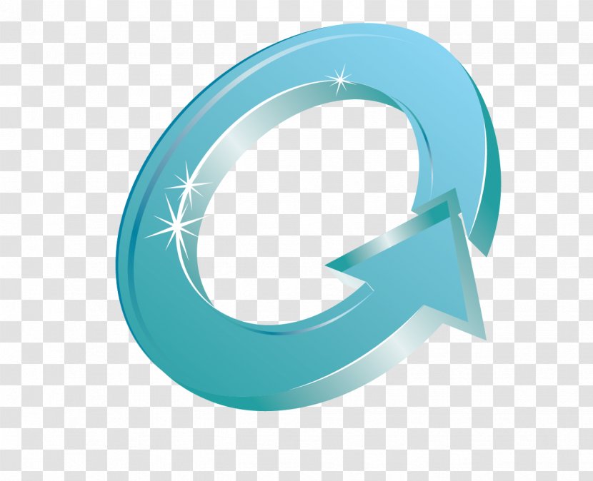 Blue Arrow - Teal - Textured Transparent PNG