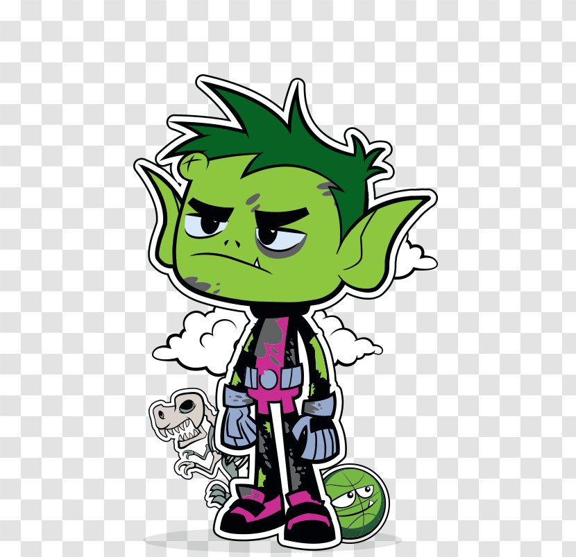 Beast Boy Raven Cyborg Starfire - Illustration - HD Transparent PNG