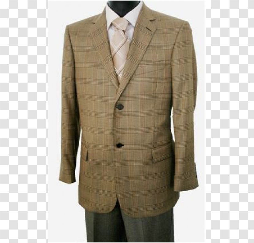 Tuxedo M. Brown Tartan - Jacket - Sport Coat Transparent PNG