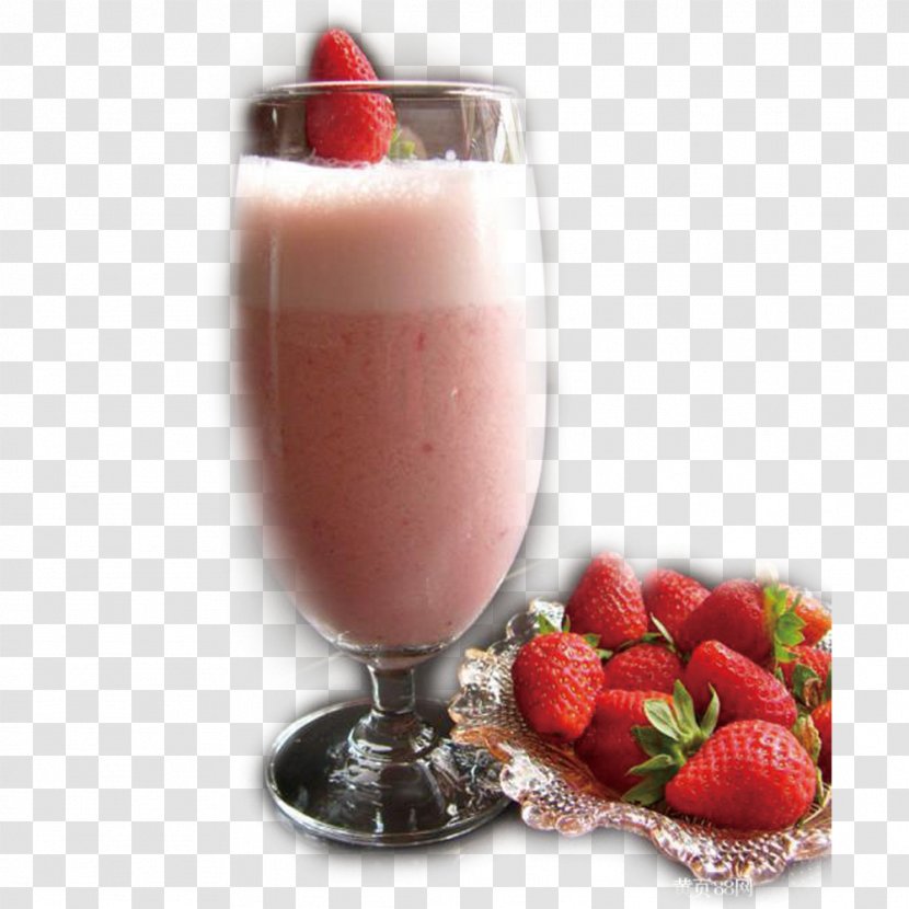 Ice Cream Milkshake Juice Lemonade - Health Shake - Strawberry Image Transparent PNG