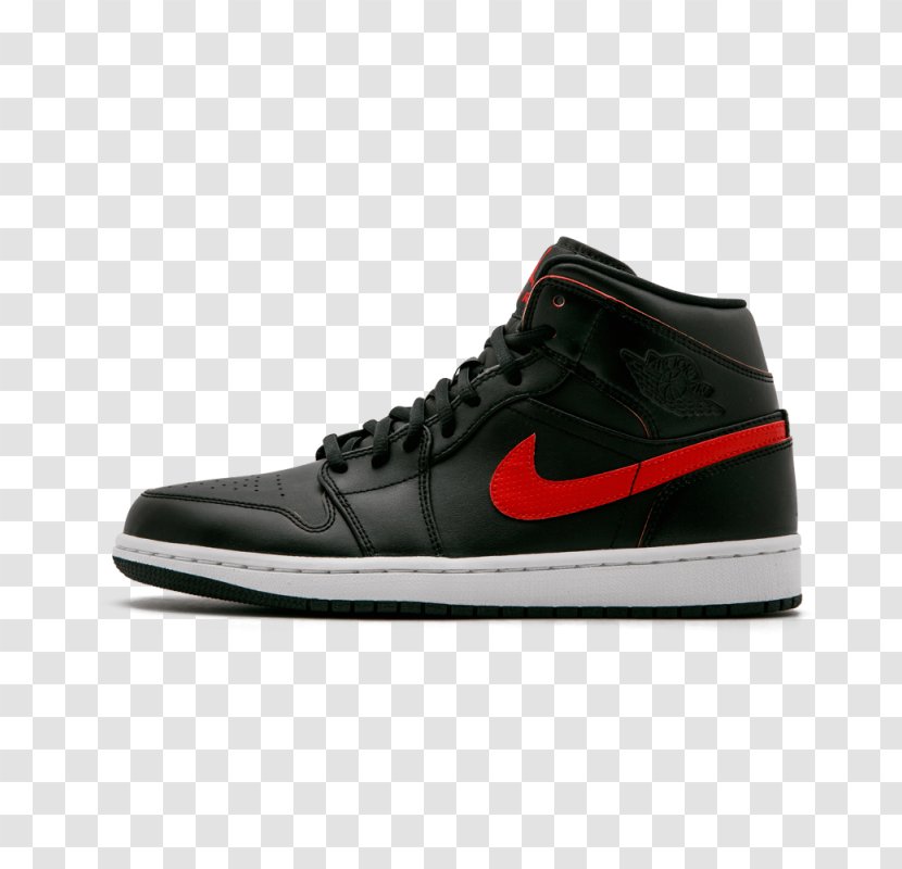 Nike Air Force Jordan 1 Mid Sports Shoes - Mens Transparent PNG