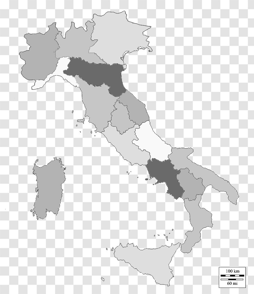 Regions Of Italy Wine Cervo, Liguria Veneto - Black And White Transparent PNG