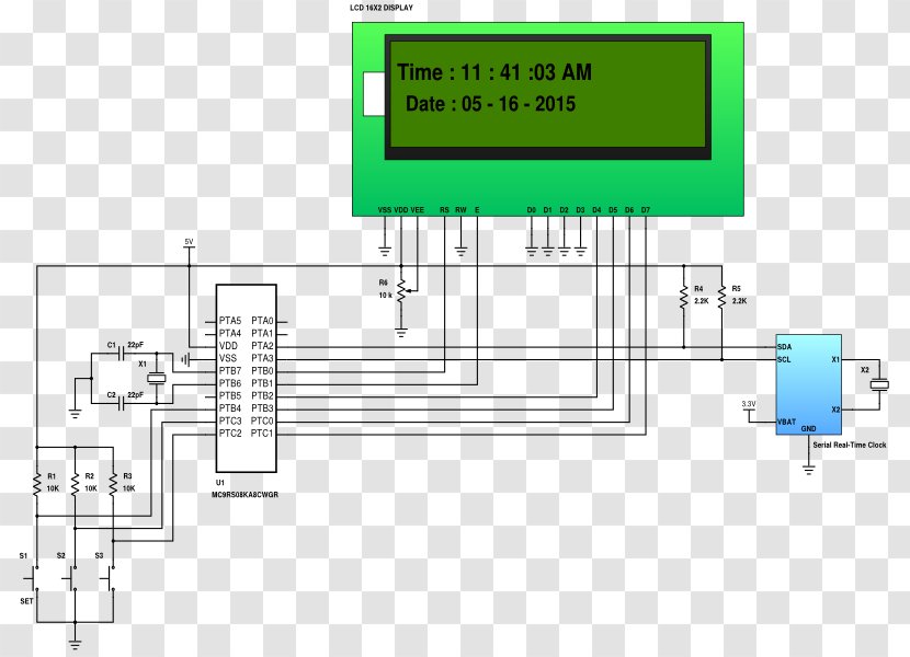 Digital Clock Microcontroller Real-time Alarm Clocks Transparent PNG