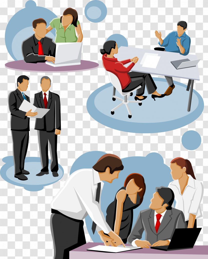 Icon - 3d Computer Graphics - Vector Business People Talking Transparent PNG