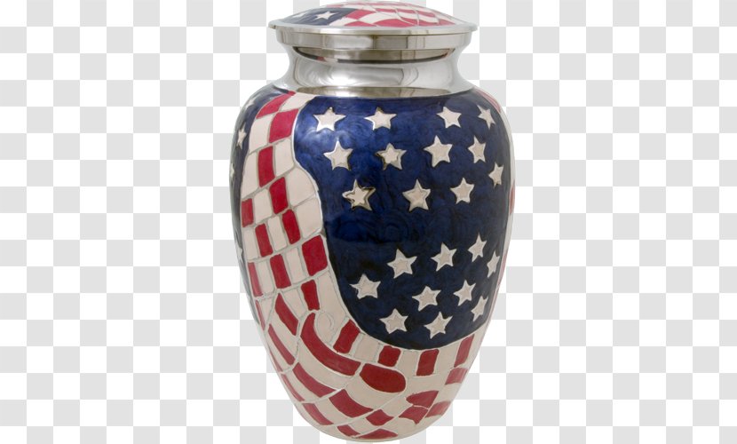 Bestattungsurne Military Vase Cremation - American Flag Transparent PNG