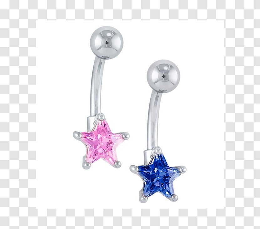 Earring Cubic Zirconia Navel Piercing Gemstone Body Jewellery - Pink Transparent PNG