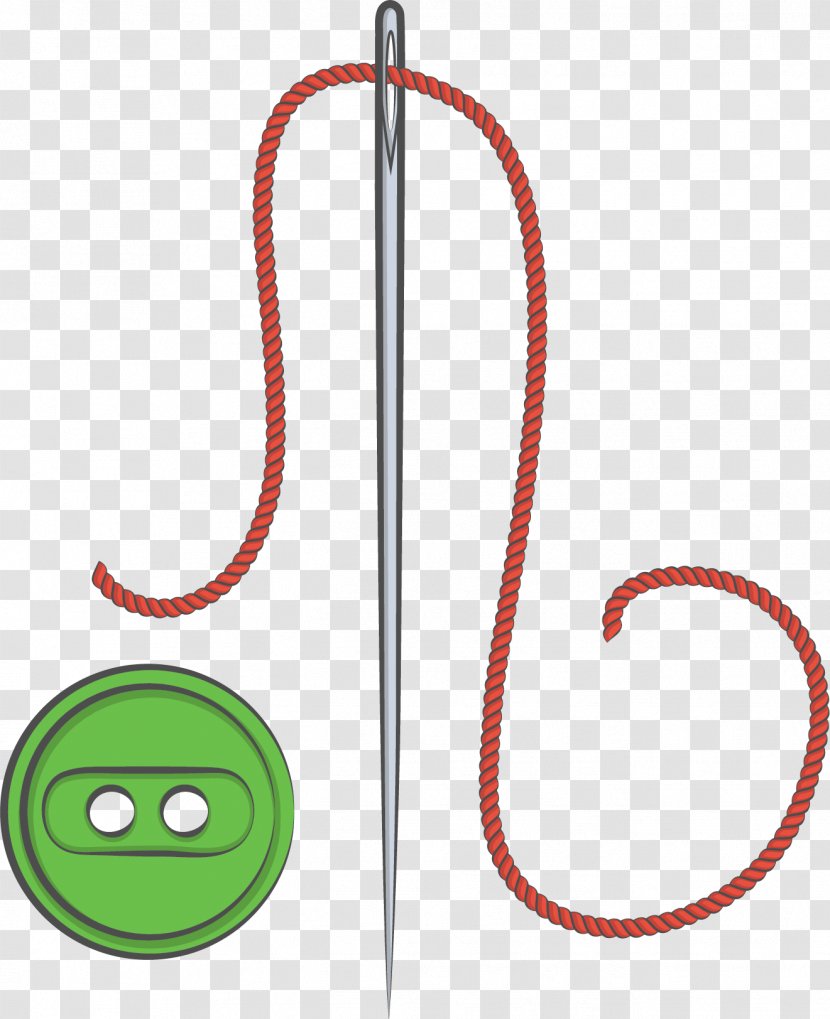 Sewing Needle Button - And Material Transparent PNG