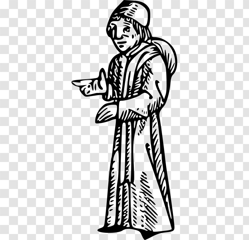 Middle Ages Lawyer Chaucer Coloring Book Medieval Design Clip Art - Law Transparent PNG