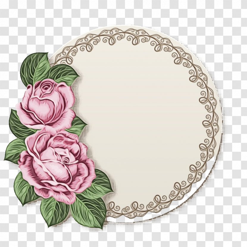 Watercolor Background Frame - Plate - Camellia Rose Order Transparent PNG