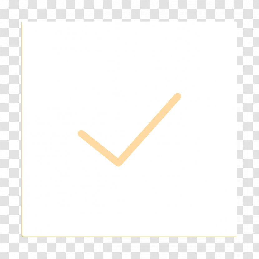 Check Icon Essential Checked - Yellow - Rectangle Symbol Transparent PNG