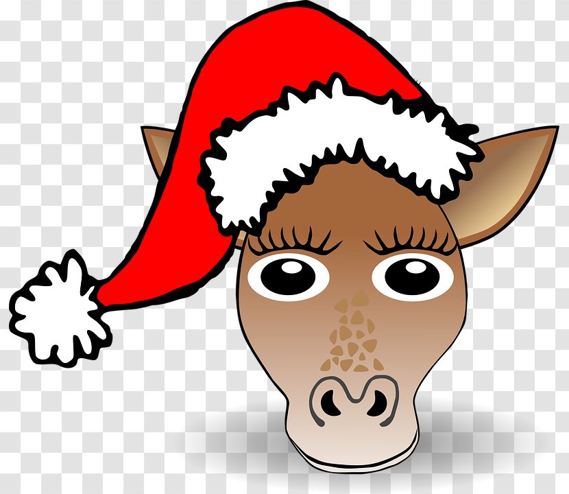 Santa Claus Reindeer Hat Christmas Clip Art - Fictional Character Transparent PNG