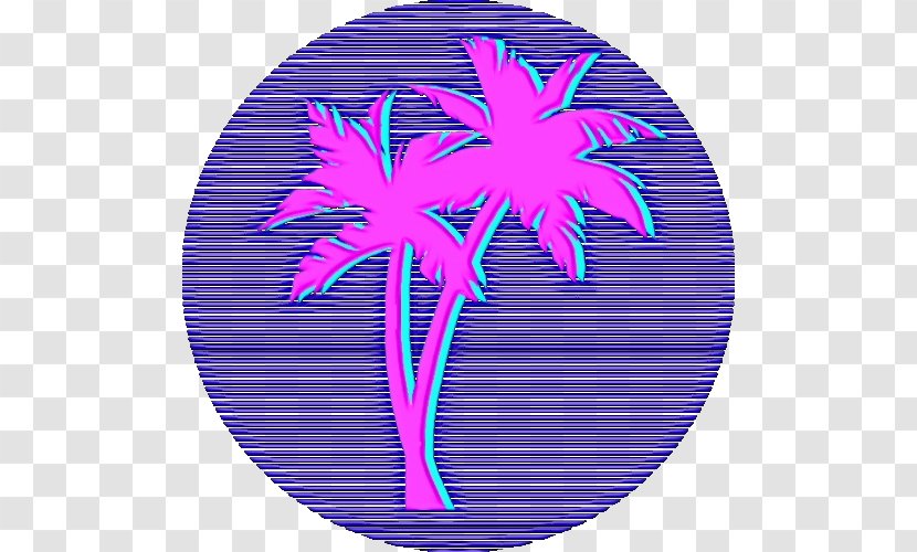 Cartoon Palm Tree - Electric Blue - Plant Arecales Transparent PNG