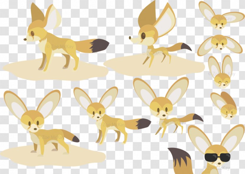 Hare Domestic Rabbit Animal Mammal Canidae - Fauna - Fennec Fox Transparent PNG