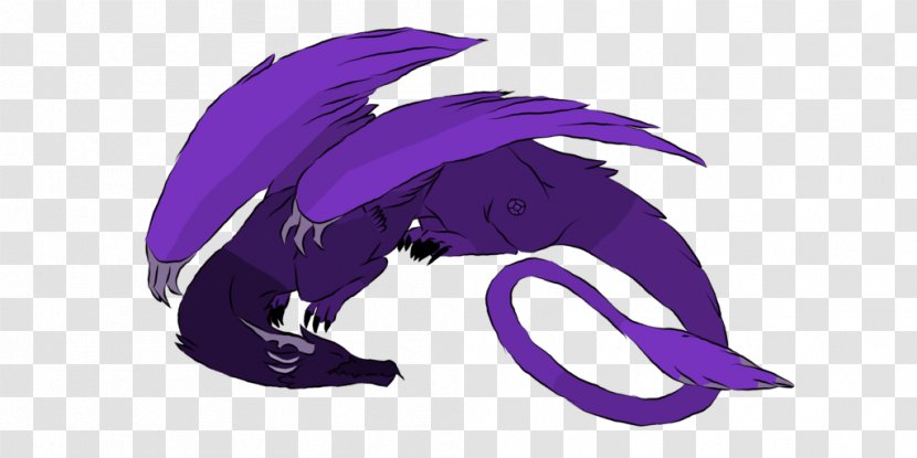 Dragon Mammal Purple Cartoon Tail - Heart - Disturbance Of Flies While Standing Transparent PNG