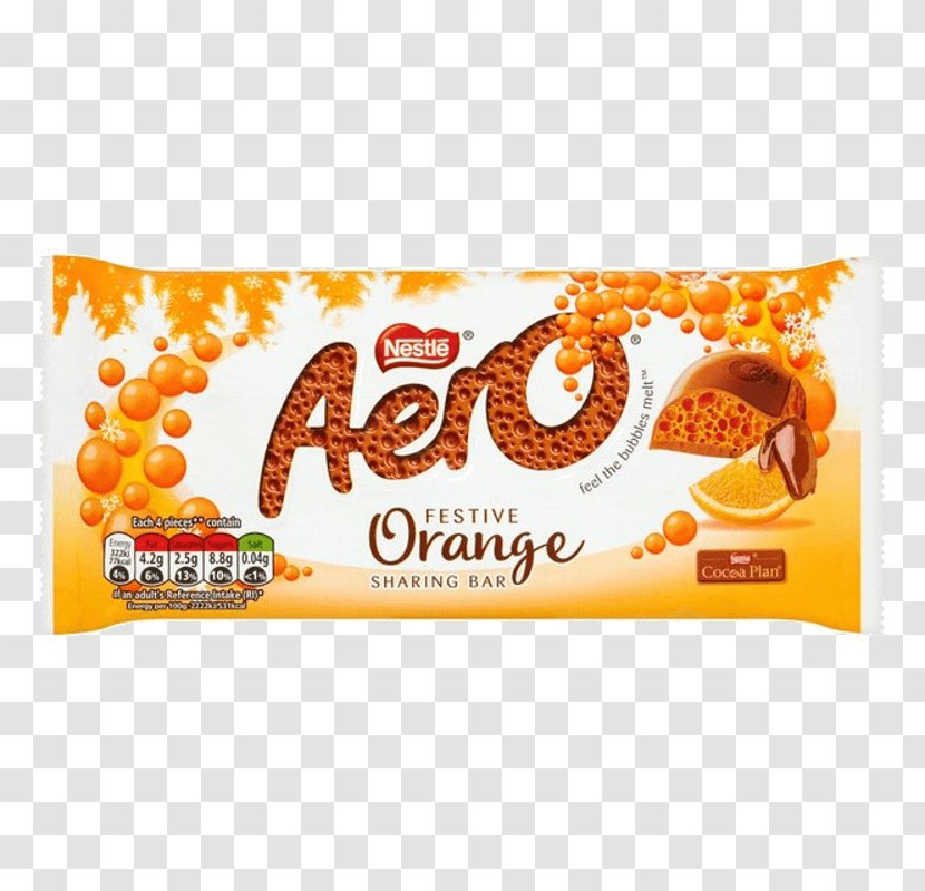 Chocolate Bar Aero Mint Nestlé - Nestle - Orange Transparent PNG